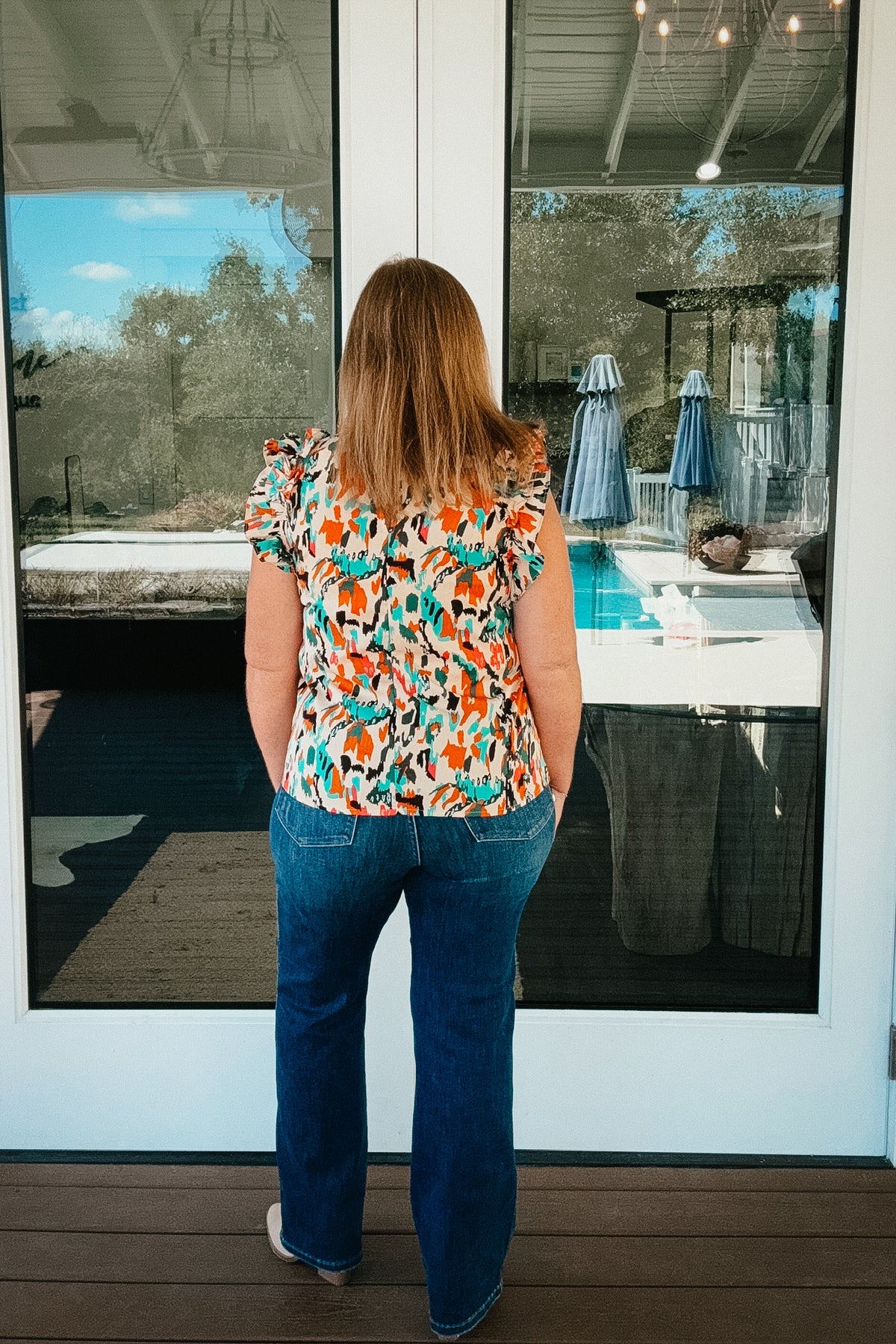 Kendra Colorful Leopard Blouse