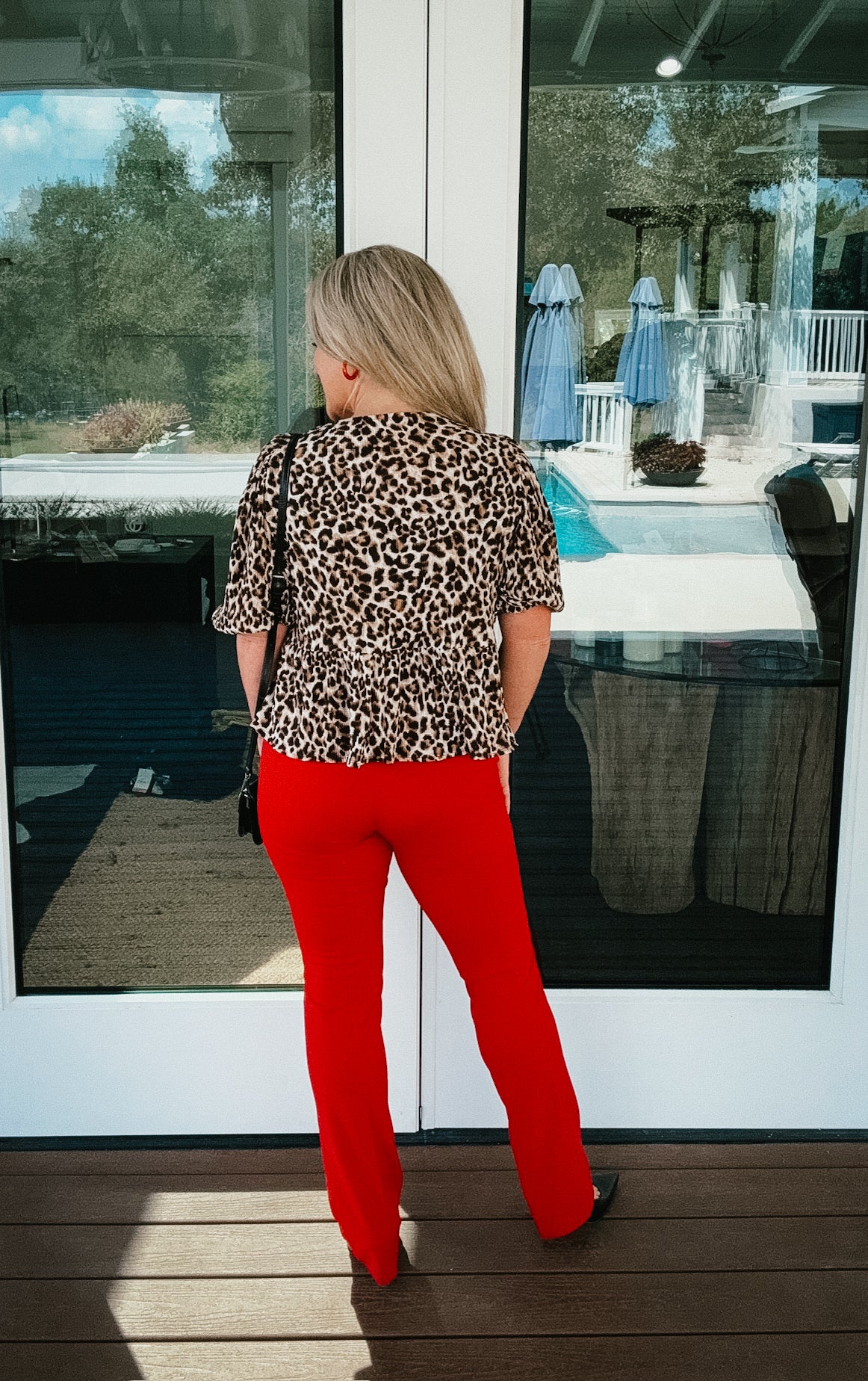 Elise Leopard Front Tie Peplum Jacket