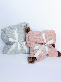 Luxury Chenille Pom Blanket