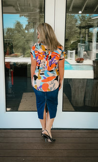 Stacy Abstract Print Blouse