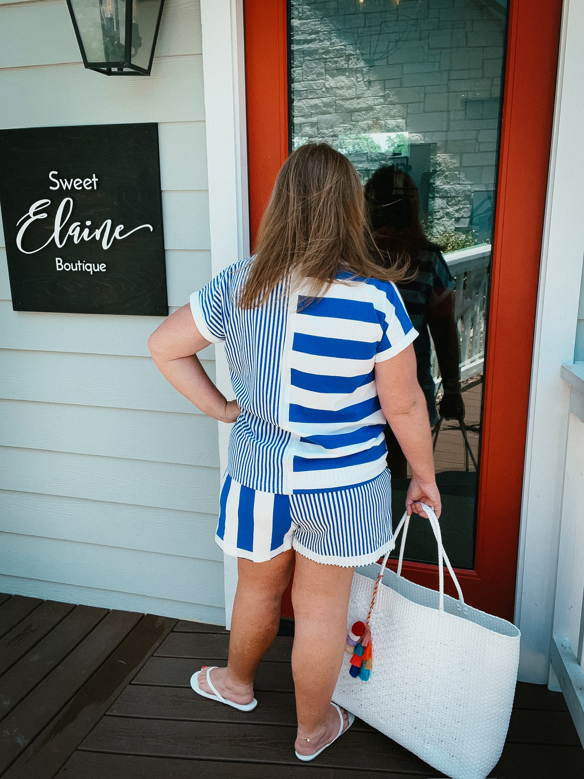 Khloe Royal Blue Color Block Top