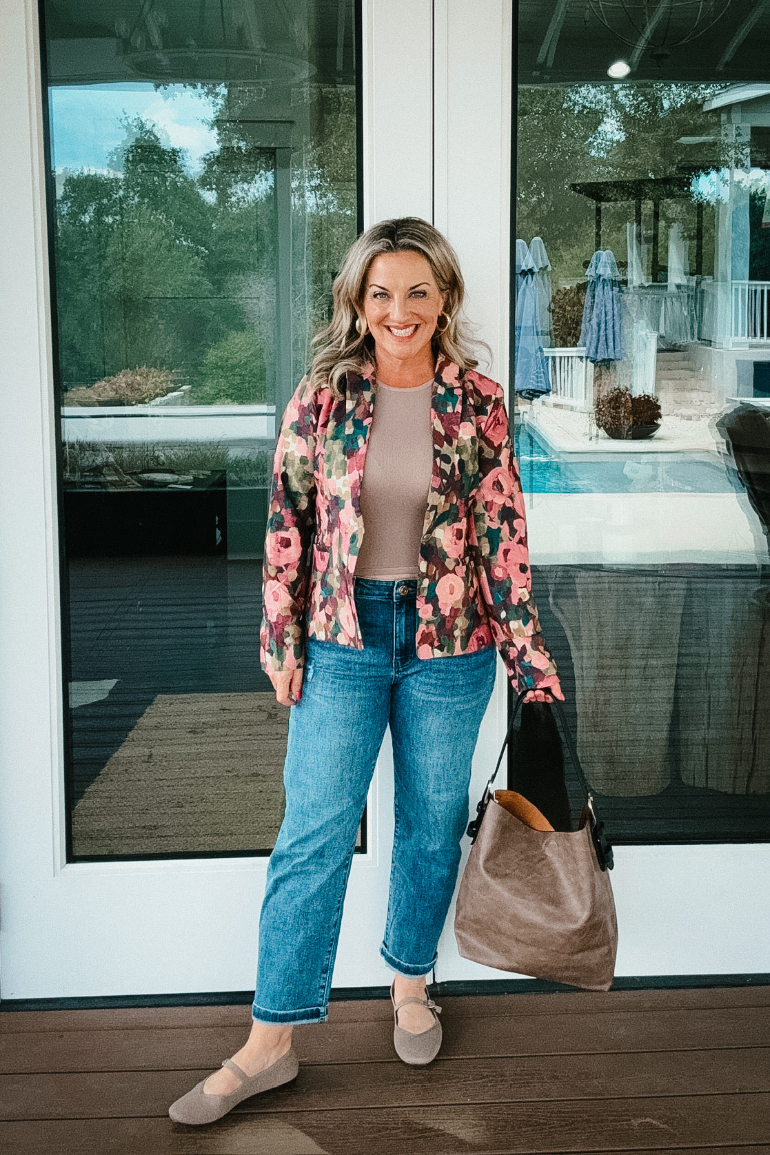 Lilly Fall Pink Floral Blazer