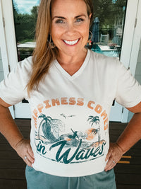 Happiness Comes in Waves Graphic Tee