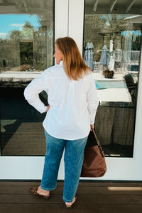 Meredith Button Down White Blouse