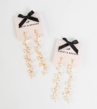 Floating Pearl Duster Earring