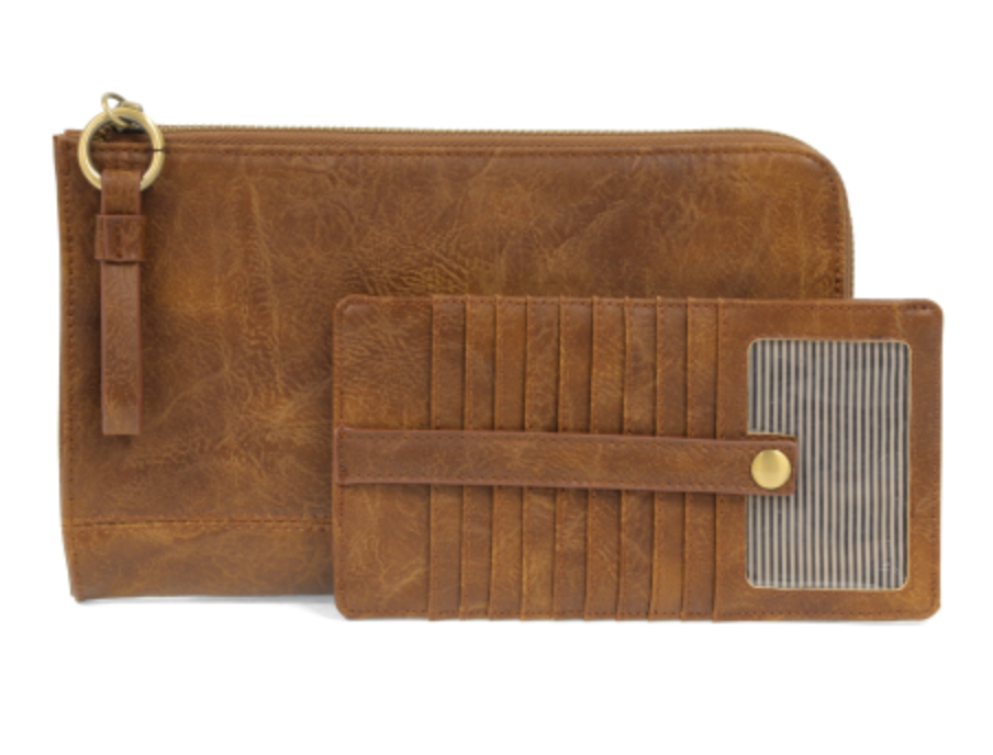 Karina Convertible Wristlet and Wallet in Pecan