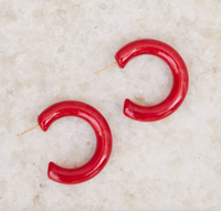 Red Allegra Acrylic Hoops