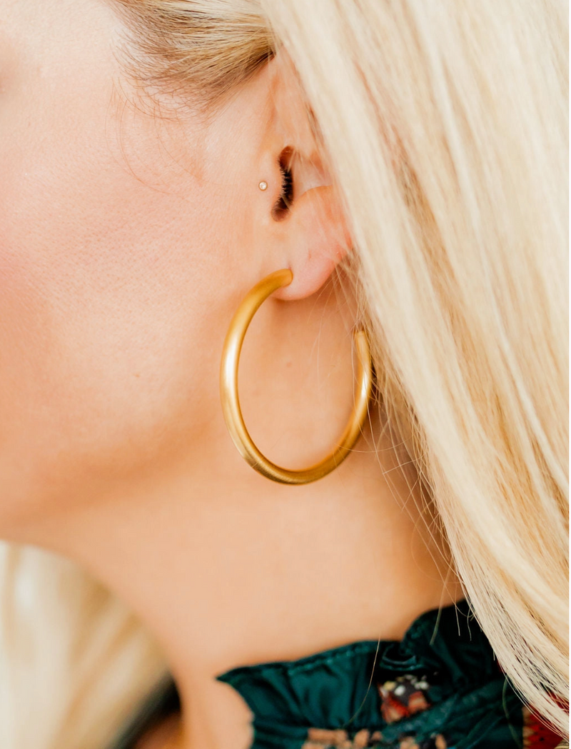 Stacy Gold Hoop Earring