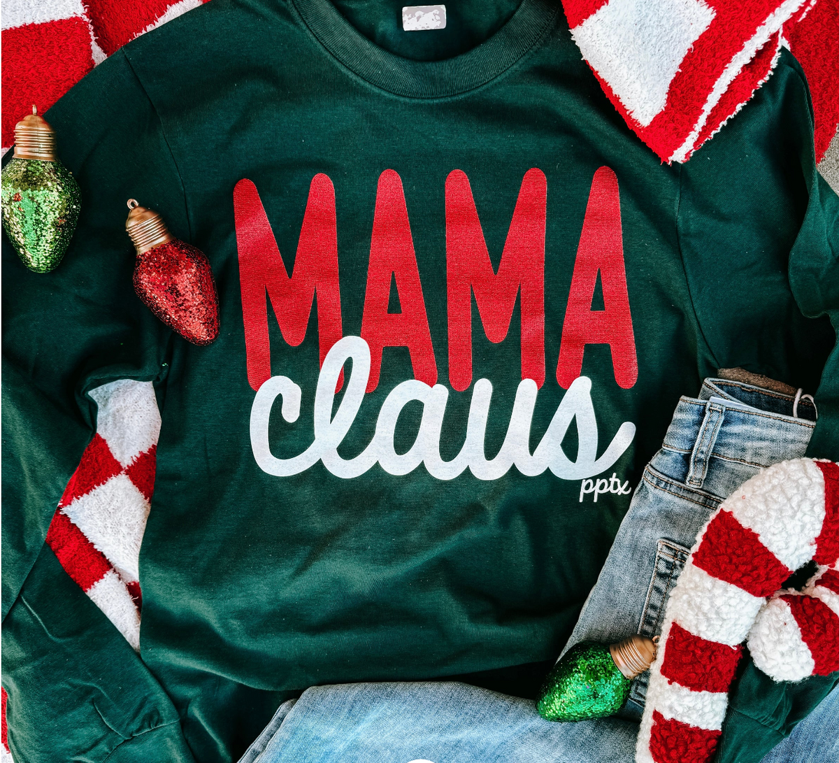 Mama Claus Longsleeved Graphic Tee